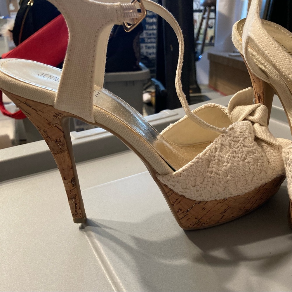 Jennifer Lopez Cork Sandals